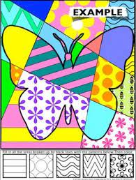 We advise you to have a high range of many shades of green, so that the result is as beautiful as possible. Spring Pop Art Interactive Coloring Sheets 5 Designs Bonus Elementary Art Projects Elementary Art Art Lessons