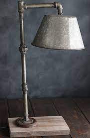 It is very important that you have enough lighting while working. Industrial Pipe Table Lamp With Galvanized Shade The Weed Patch