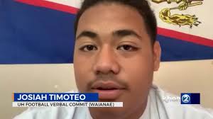 #Waianae mauler Josiah Timoteo rounded out the trio of local products who  committed to @rainbowwarriorsfootball yesterday. He said the influence of  coach Roman Sapolu was a major factor & the ...