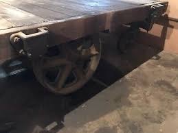 Some of the original manufacturers of these carts and names that will aid in your search for the perfect piece are lineberry (from north carolina), towsley (from cincinnati), jake's foundry (nashville), hoosier fence co (indiana). 1900 1950 Railroad Cart Coffee Table Vatican