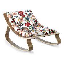 Charlie Crane Levo Baby Rocker Walnut With Hibiscus Project Nursery Baby Rocker Baby Furniture Baby Bouncer