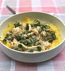 Instant Pot Spaghetti Squash Chicken Alfredo Is A Quick And Easy Low Carb Recipe Packed W Spaghetti Squash Chicken Alfredo Chicken Spaghetti Squash Pot Recipes