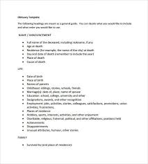 An obituary template provides an easy way to create newspaper obituaries or obituary programs. Printable Obituary Template Sample Obituary Template 11 Documents In Pdf Word Psd Obituary Template Printable Letter Templates Obituary Templates
