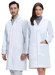 Dr James Unisex Lab Coat Classic Fit 100 Cotton White 39 Inch Length