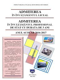 Top 10 licee după ultima medie de admitere 3. Brosura Admitere 2016 2017