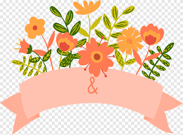 Bunga tulip clipart black and white. Spanduk Undangan Pernikahan Bunga Kartun Bunga Oranye Dan Merah Muda Lukisan Cat Air Karakter Kartun Png Pngegg