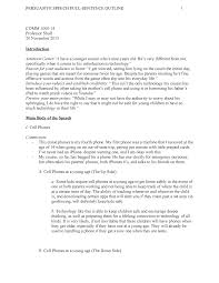 Persuasive speech keyword outline by random sandi via slideshare. Persuasion Speech Full Sentence Outline Studocu