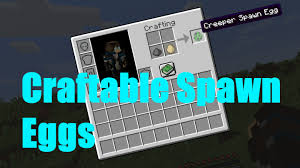 If you find enchantment books that are enchanted to silk touch or eggify in a dungeon (a place filled with cobblestone, moss stone, a chest, and a spawner), you need an anvil to enchant the sword to that. Craftable Spawn Eggs Datapack Minecraft Data Pack