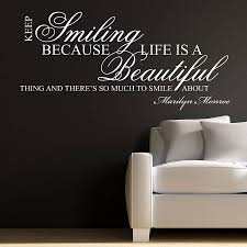 Keep Smiling Wall Sticker Marilyn Monroe Quotes Marilyn Quotes Wall Quotes Decals