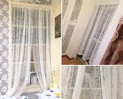 Sheer with a slight coverage that is gorgeous with. Home Decor 1 Panel Room Divider Door Curtain Rod Pocket White Lace Sheer Curtains Valance 94 Inch Long Dining Room Kitchen Cafe Voile Curtain Tier Window Treatment Drapes Tulle For Living Room