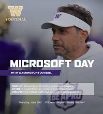 Extremely excited and honored to participate in Microsoft Day with  Washington Football