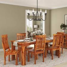 Two matching chairs are included in this set, both featuring a relaxed modern appeal. Idaho Modern Rustic Solid Wood Dining Table Chair Set
