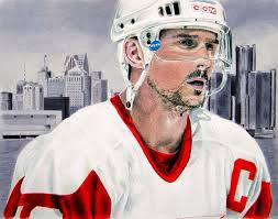 Steve Yzerman Red Wing Hockey art
