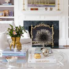 #3 rectangle tray + books + decor. Ideas For How To Style A Round Coffee Table Apartment Therapy