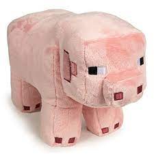 Amazon Com Minecraft 12 Pig Plush Medium Stuffed Animal Toys Games Pig Plush Minecraft Pig Minecraft Toys
