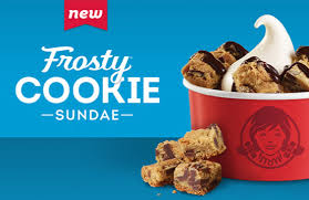Consisting of or covered with a frost:frosty designs on the windows; Wendy S Debuted Its New Frosty Cookie Sundae Here S What S In It