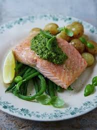 Super Salmon Parcels Seafood Recipes Jamie Oliver Recipes Recipe Recipes Basil Pesto Recipes Baked Dinner