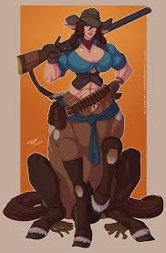 Rule 34 - 1futa Abs Ammo Belt Animal Genitalia Big Breasts Breasts Brown  Hair Centaur Cleavage Clothed Clothing Cowboy Hat Double Barrel Shotgun  Equid Equid Taur Fully Sheathed Futa Only Futanari Genitals