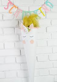 Die 20 Minuten Einhorn Schultute Selber Basteln Minidrops Schultute Selber Basteln Schultute Basteln Zuckertuten Basteln