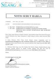 Hanya mohon sebut harga dengan mengisi borang di bawah: Closed Tender Notice 26 2019 27 2019 Tourism Selangor