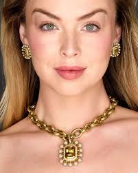 Kieselstein Cord, collier à maillons en or 18 carats avec pendentif en  citrine et diamants