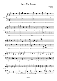 Love Me Tender Sheet Music For Piano Solo Musescore Com