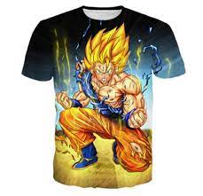 Fashion Womens Mens Cartoon Anime Angry Goku Funny 3d Print Casual T Shirt Buatan Sendiri