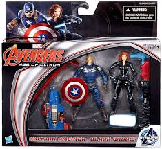 Marvel Avengers Age of Ultron Captain America Black Widow Exclusive 3.75  Action Figure 2-Pack Hasbro - ToyWiz
