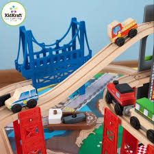 Kidkraft aero city train set & table. 706943179857 Kidkraft City Explorer Wooden Train Set Play Table W 80 Toy Pieces 17985