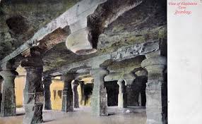 Views of Elephanta Caves Bombay - 2 ...