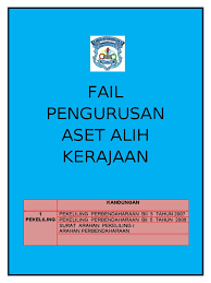 Template deskripsi klasifikasi fail urusan am sektor awam Fail Pengurusan Aset Alih Kerajaan Kulit Depan