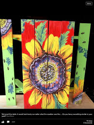 Sunflower Mural Painted On A Picnic Table Painted Picnic Tables Woodworking Images Painting