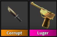 I am original owner.safe transferred to account through trade.tags:.murder mystery 2. Trading Corrupt And Luger Not Breaking The Set Lf Upgrades Cbb Or Cgb Adds Murdermystery2