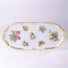 Victoria austria china pink floral pattern. Queen Victoria Vbo Sandwich Dish Herend Austria