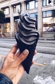 This All Black Charcoal Ice Cream Matches Your Cold Dark Soul Black Ice Cream Soft Serve Ice Cream Charcoal Ice Cream