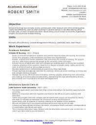 Need a professional college resume template for your application? Academic Assistant Resume Samples Qwikresume
