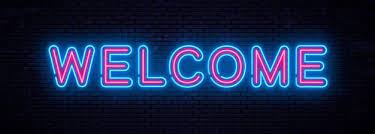 Beautiful Vector Neon Inscription Welcome Neon Social Media Icons Facebook Cover Photos