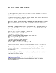 Then your sadza should be cheap. How To Write A Business Plan For A Restaurant