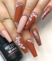 Ahead, find a guide containing everything you need to know before you get your first set. 40 Beautiful Nail Design Ideas To Wear In Fall Glitz Glam Nude Nails
