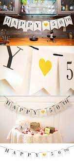 Happy 50th Birthday Banner 50th Wedding Anniversary Decor 50th Wedding Anniversary Party 50th Wedding Anniversary Decorations Wedding Anniversary Decorations