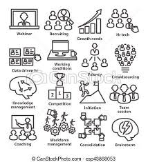 Vector Business Management Icons In Line Style Pack 30 Stock Illustration Royalty Free Illustrations Stock Clip A Icon Sketch Notes Business Management