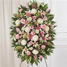 For flower delivery in corpus christi, tx. 1 800 Flowers Pastel Sympathy Standing Spray Corpus Christi Tx