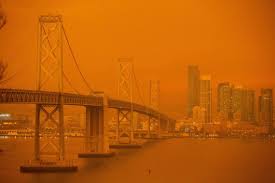 Then some unknown genius figured out that if you strap a bag onto your back, you double your toting capacity, and leave your hands free to get work done. A San Francisco Un Ciel Orange A Cause Des Incendies