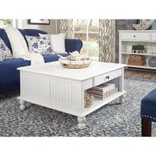 All of my projects are inspired by function. International Concepts Cottage Beach 34 In White Medium Square Wood Coffee Table With Drawers Ot07 20sc The Home Depot
