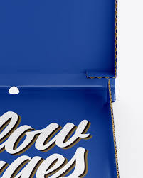 This is a set of free pizza box mockups which contains four editable psd files, high resolutions and usable for your packaging design project. Glossy Opened Pizza Box Mockup In Box Mockups On Yellow Images Object Mockups