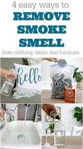 4 Ways To Remove Smoke Smell From Fabric Furniture And Clothing Remove Smoke Smell Smoke Smell Cleaning Hacks