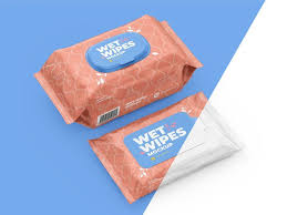 Wet Wipes Mockup Large And Small Packaging In 2020 Wet Wipes Packaging Wet Wipe Wipes
