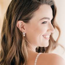 Bella Silver Flower & Pearl Stud Earrings