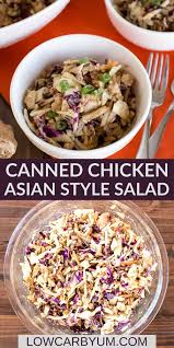 The slaw can work as side for other dishes too. Easy Thai Chicken Salad With Canned Chicken Low Carb Yum