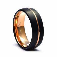 Tungsten Ring Men S Tungsten Wedding Band Men S Etsy Rose Gold Tungsten Ring Tungsten Wedding Bands Mens Wedding Bands Tungsten